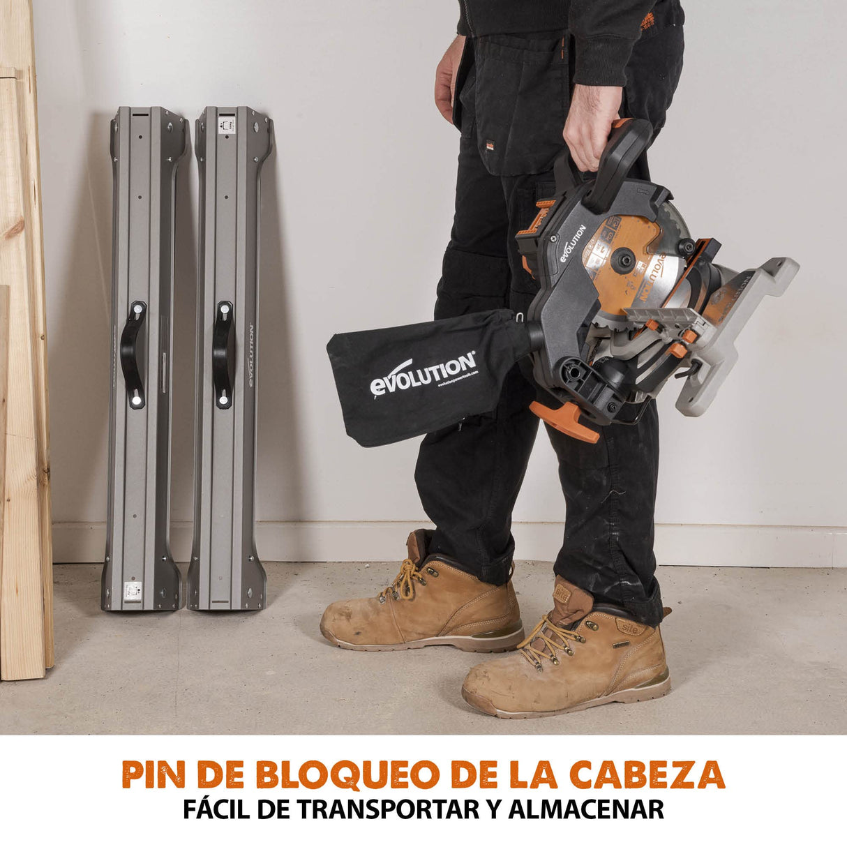 Evolution Power Tools - R185CMS-Li Sierra ingletadora, ingletadoras, Inalámbrica, ingletadora bosch profesional, engletadora para madera profesional, tronzadora, ingletadora telescopica, 185 mm