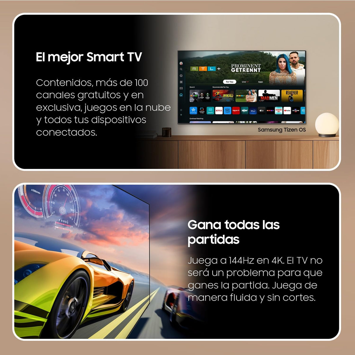 SAMSUNG TV OLED 4K 2024 83S93D Smart TV de 83" con más Brillo y Contraste, un Sonido de Cine con Q-Symphony, el Mejor Smart TV y GANA Todas Las partidas con Motion Xcelerator 144Hz