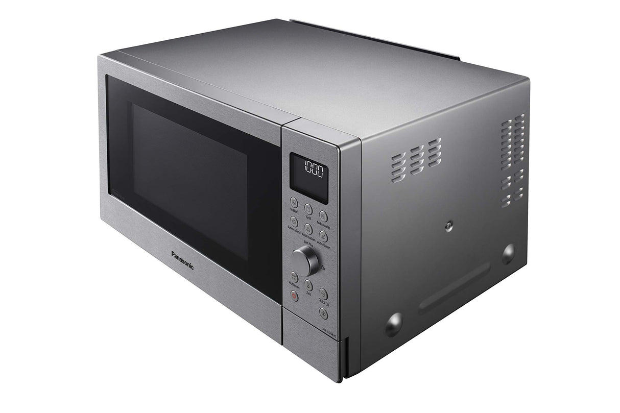 Panasonic NN-CD58JSGPG - Horno de microondas combinado Slimline con grill, plato giratorio de cristal, 27 L, 1000 W, 40/100-220 °C, 29 programas automáticos, descongelación, 6 niveles de potencia, LED