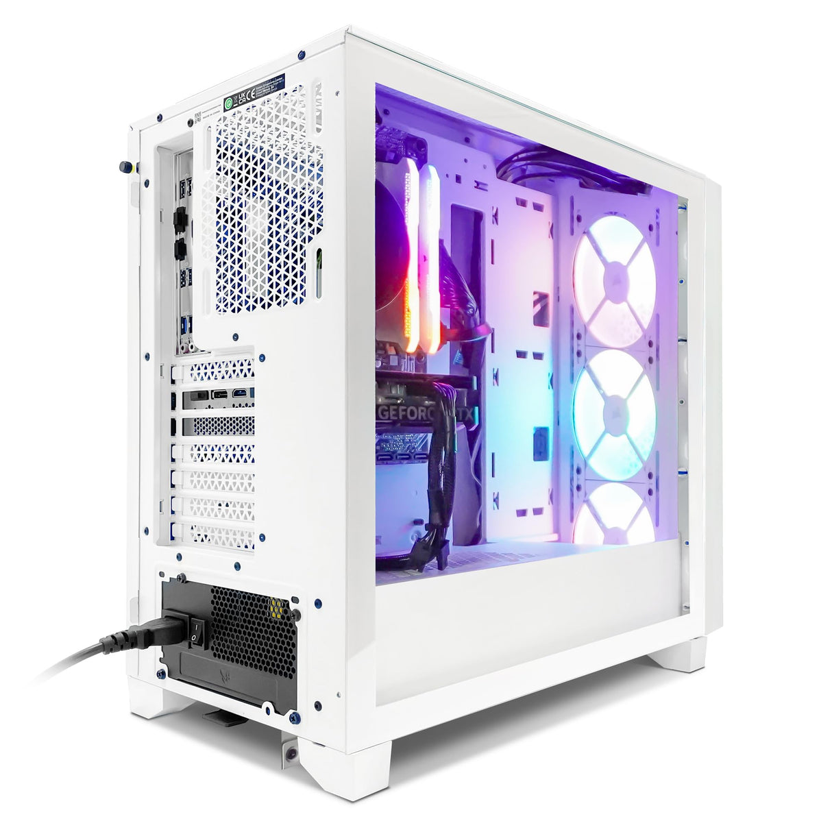 PC GAMNG - PC Gamer iCUE AMD 4060v2 White - AMD - Corsair 3000D RGB White - Tarjeta Mere ASUS Prime A520 II WiFi - Corsair Vengeance 2X8GB DDR4 3600 - SSD 1TB - Windows 11 Pro