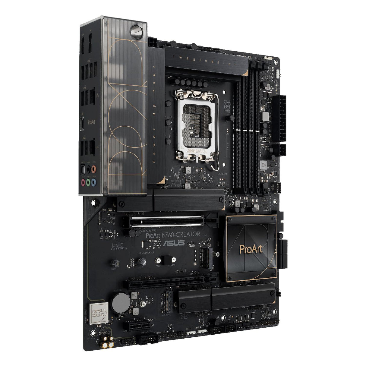 ASUS ProArt B760-Creator Placa Base Intel B760 (LGA 1700 ATX, 12+1 DrMOS, PCIe 5.0, Tres Ranuras M.2, Ethernet de 2,5 GB y 1 GB, l USB 3.2 Gen 2x2 Type-C con 60 W de Carga óptima 4+), Negro
