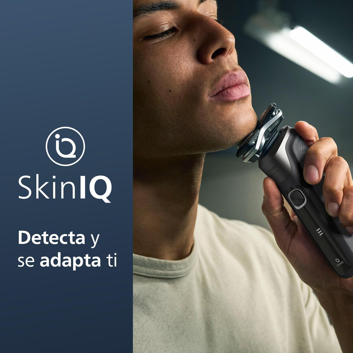 Philips Serie 5000 Afeitadora Eléctrica Hombre, Máquina de Afeitar Barba con Recortadora, 45 cuchillas, Cuida la piel, 60min de uso, En Seco y Húmedo, Recargable, Base Carga, S5887/13, Gris