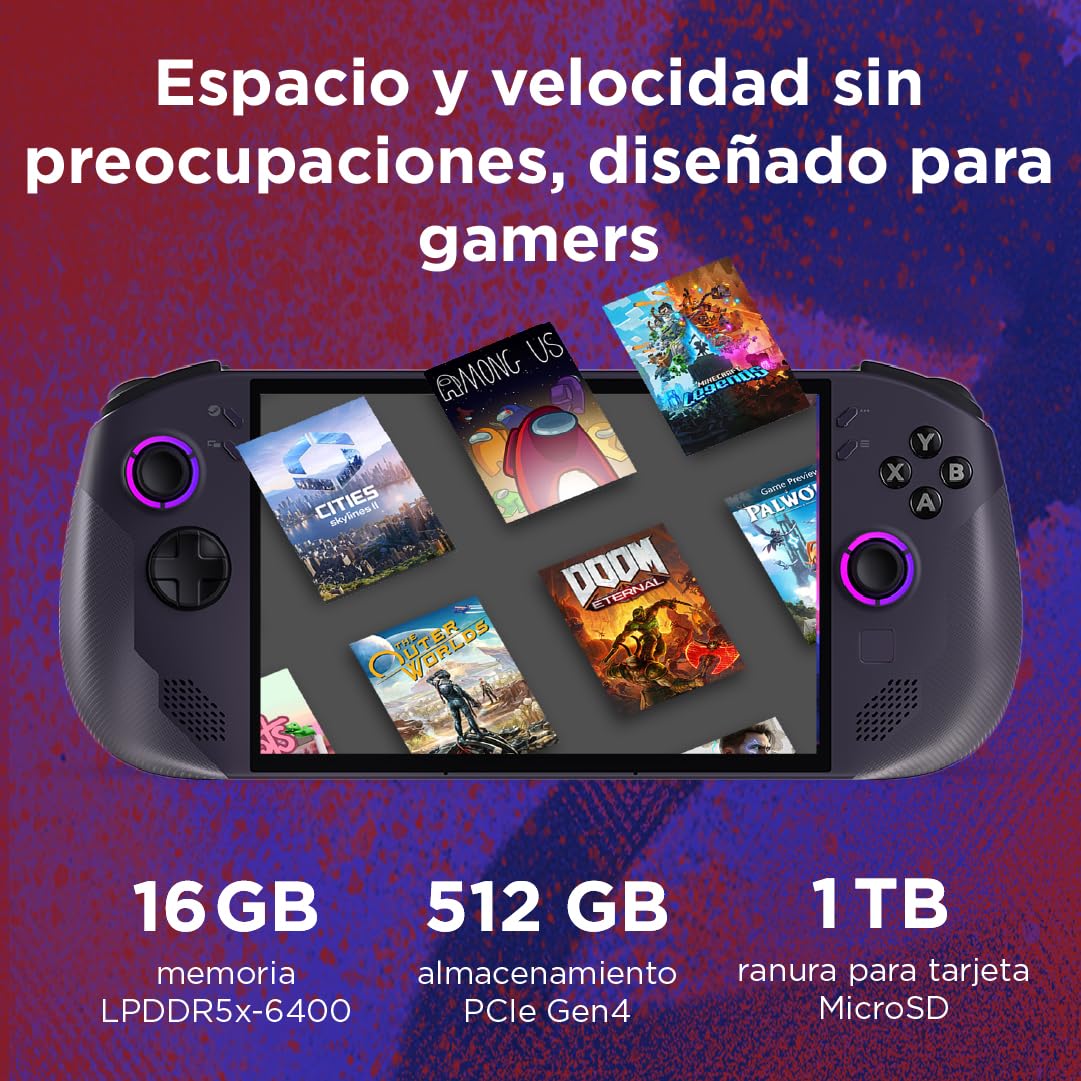 Lenovo Legion Go S - Consola Portátil Gaming 8" WUXGA (AMD Ryzen Z2 Go, 16 GB RAM, 512 GB SSD, AMD Radeon Graphics, 120 Hz, Wi-Fi 6E, SteamOS en Español) – Violeta Oscuro