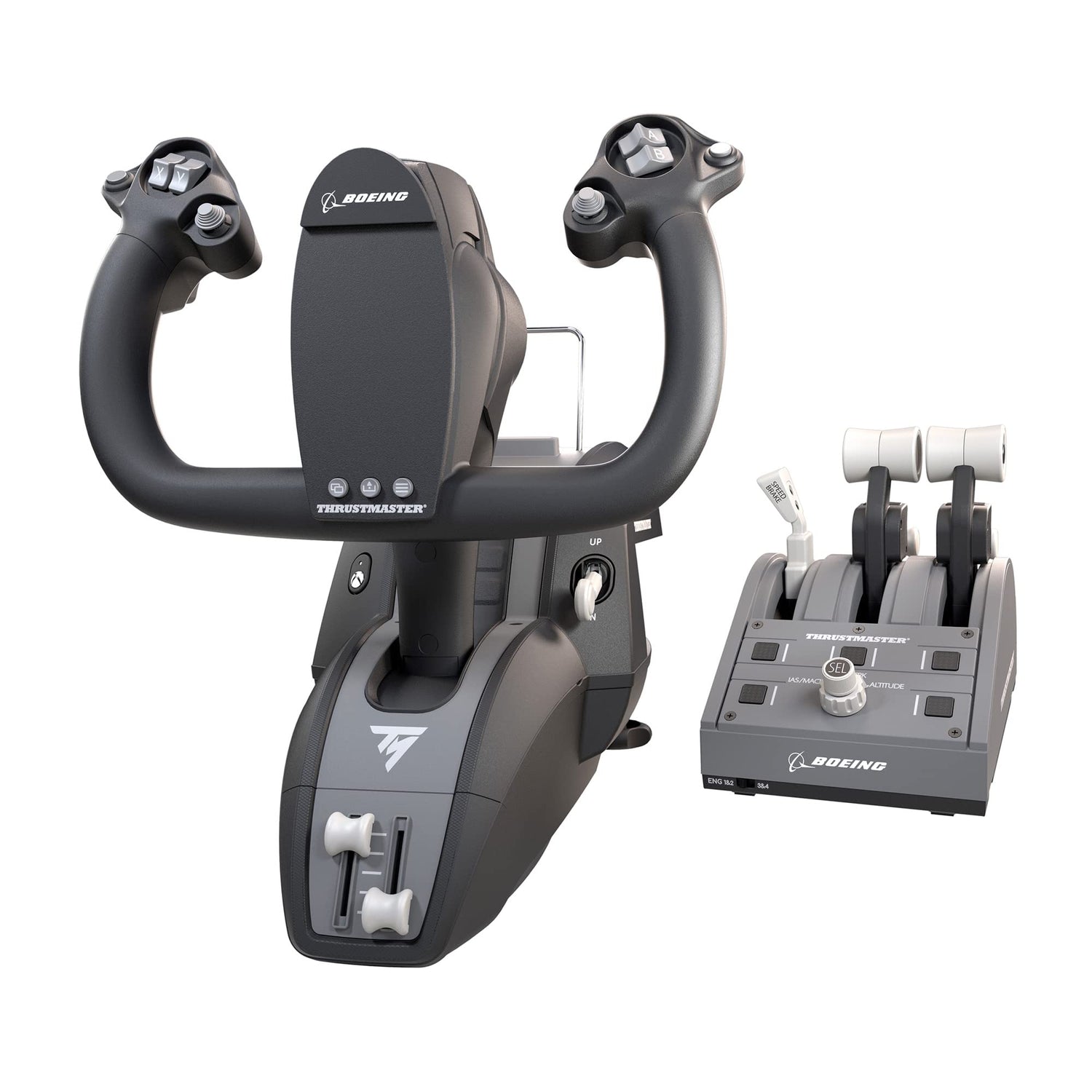 Thrustmaster TCA Yoke Pack Boeing Edition - Yoke y Quadrant para Xbox Series X|S/Xbox One/PC - Licencia Oficial Boeing