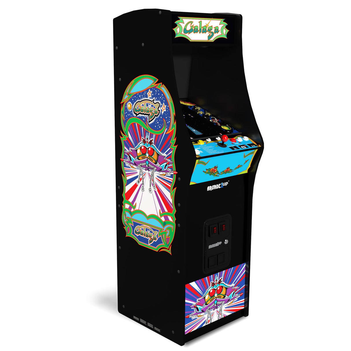 Arcade1Up-GALAGA Deluxe 14 Games in 1, 5 Foot Stand-Up Cabinet Arcade Machine Dominio Videojuegos, Multicolor, M (Tastemakers GAL-A-305427)