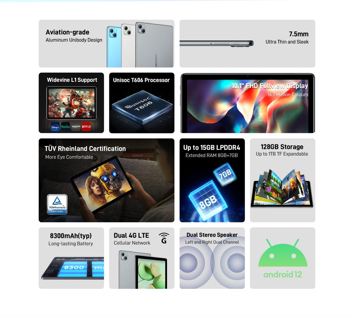Doogee T10 10.1 8GB/128GB Azul - Tablet Marca