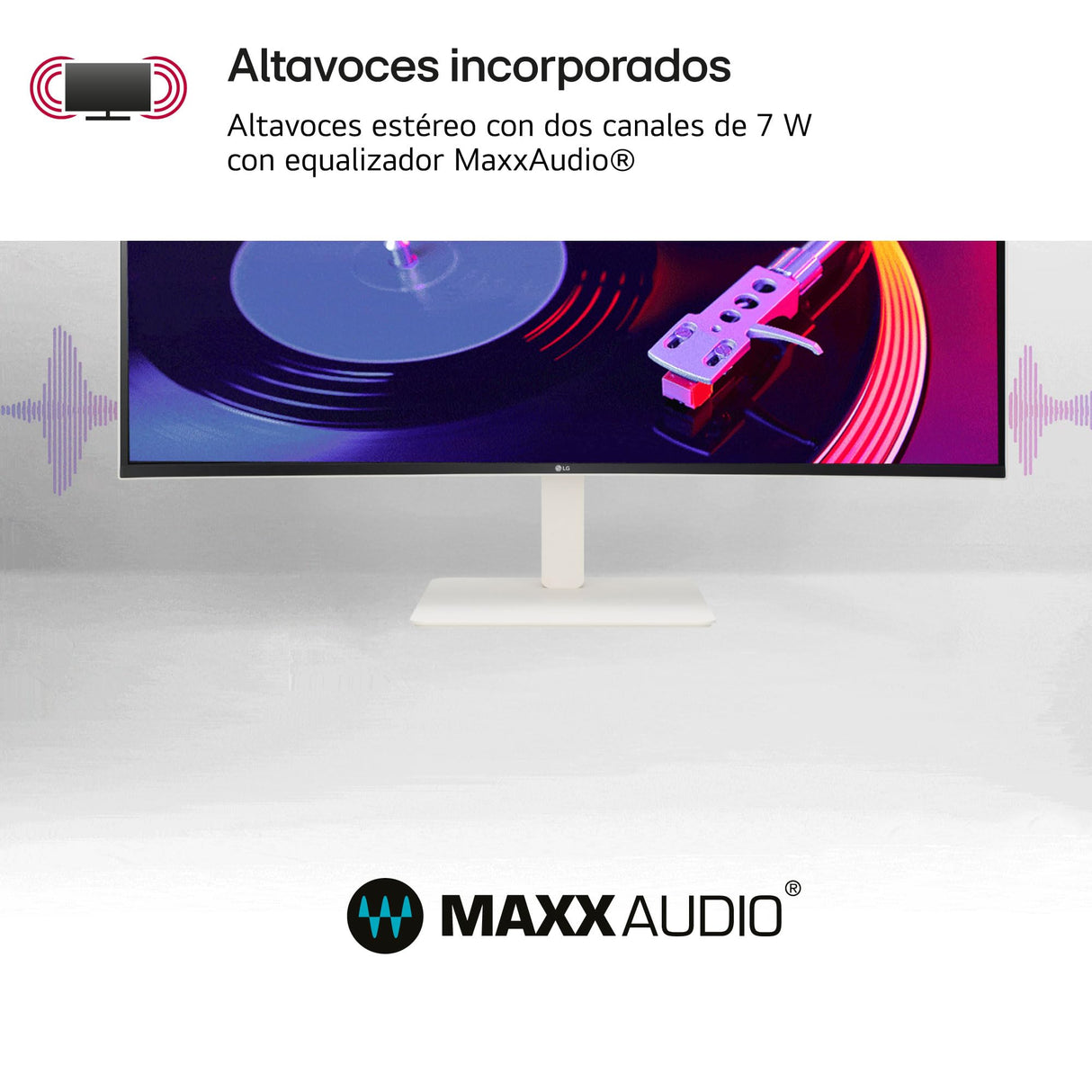 LG 38WR85QC-W - Monitor Ultrawide WQHD+ (3840x1600), Panel Curvo, Pantalla IPS, 144Hz, 21:9, Display, HDR600, USB-C, HDMI 2.1, Blanco