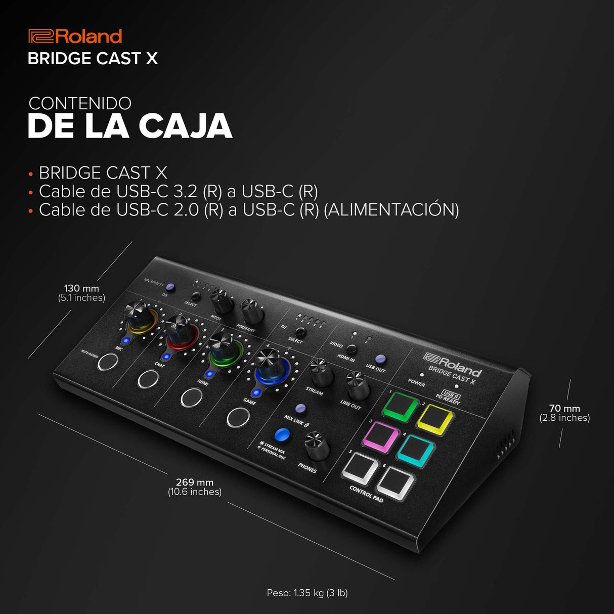 Roland BRIDGE CAST X Dual Bus Gaming Mixer & Video Capture