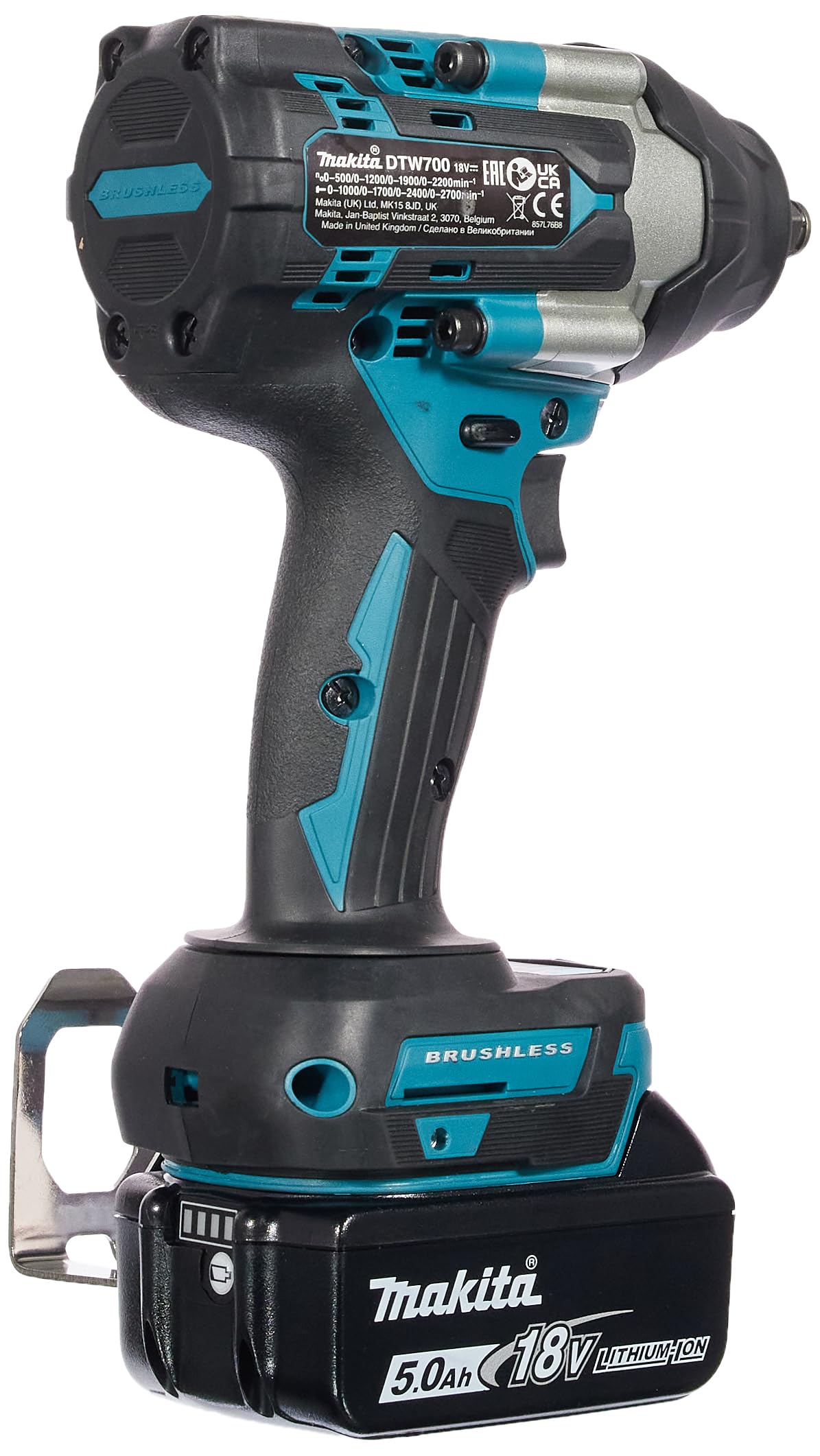 Makita Llave impacto BL 18V LXT 700Nm 5Ah 2 bat. MakPac 1/2" marca