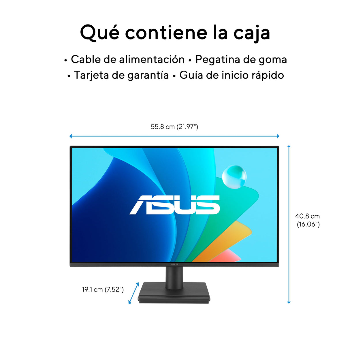 ASUS VA259HGA Monitor Gaming Eye Care de 25 Pulgadas, IPS, Full HD, sin Marco, 120 Hz, Adaptive-Sync, MPRT de 1 ms, HDMI, VGA, luz Azul Baja, antiparpadeo, Montaje en Pared
