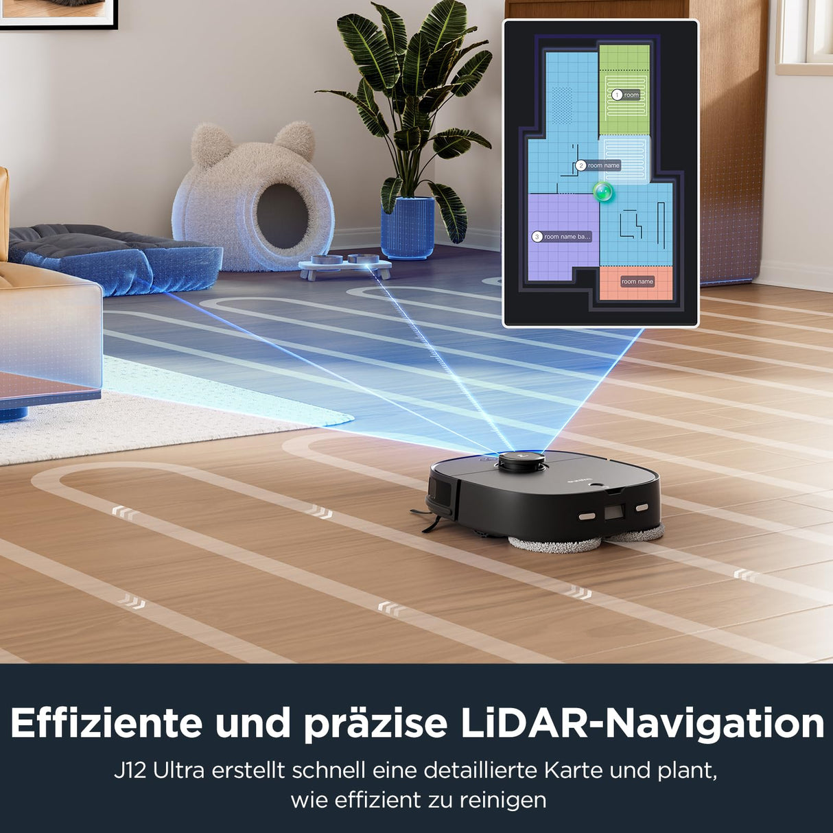 EUREKA DEJ12 Robot Aspirador y Fregasuelos con Vaciado automático de Polvo