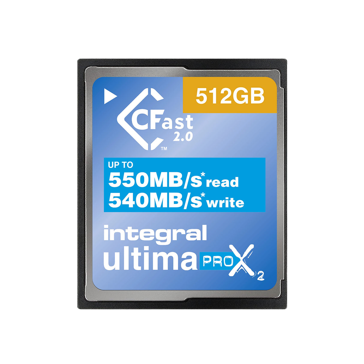 Integral Tarjeta CFast 2.0 de 512 GB de Alto Rendimiento, de Integral, con una Velocidad de Lectura de hasta 550 MB/s y una Velocidad de Escritura de hasta 540 MB/s