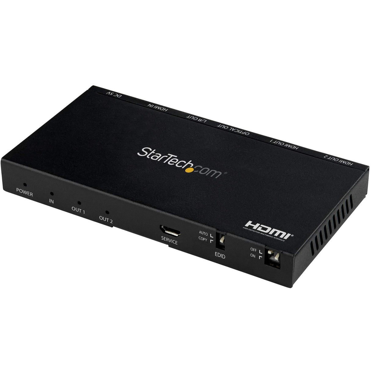 Divisor HDMI de 2 Puertos - 4K 60Hz con Escalador Incorporado - HDCP 2.2 - con Emulación EDID - Sonido Envolvente 7.1 (ST122HD20S)