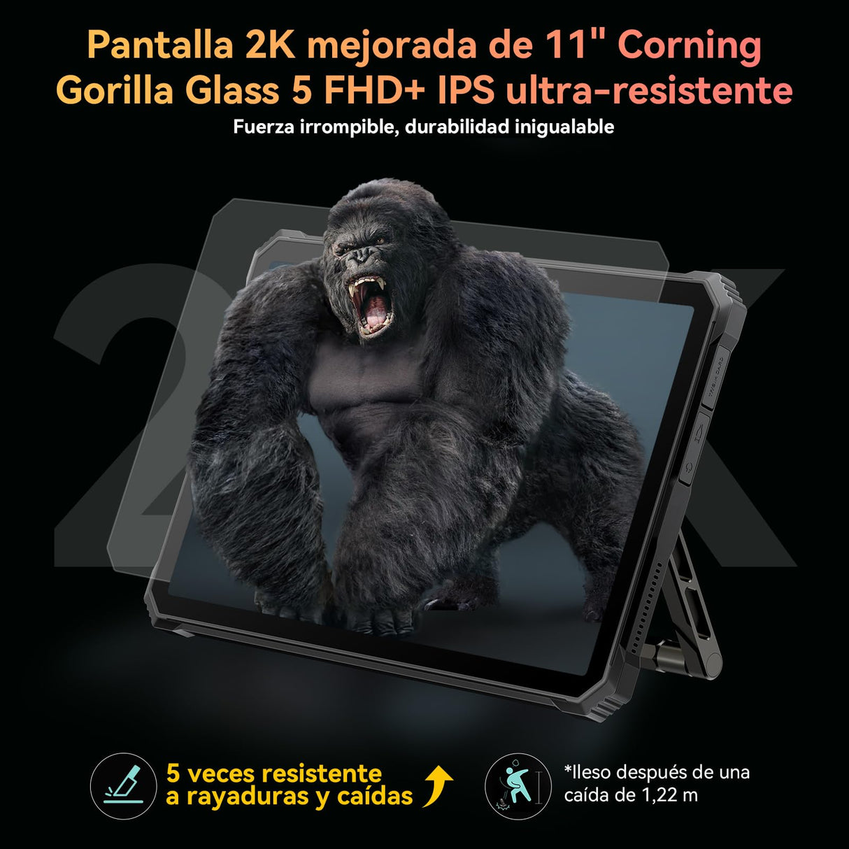 Blackview Active 10 Pro Tablet Resistente 11 Pulgadas FHD+ 5G LTE Rugged Tablet 30000mAh & 55W & 400Lumen 36GB RAM 512GB ROM/2TB TF Android 14 Rugerizada 108MP AI Cámara GPS/NFC/Face ID/OTG/PC Mode