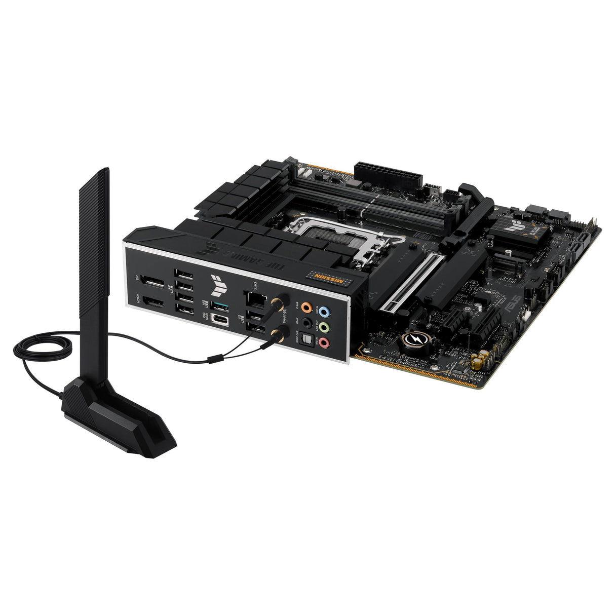 ASUS TUF Gaming B760M-PLUS WiFi II - Placa Base Intel B760 LGA 1700 mATX (PCIe 5.0, M.2, DDR5,WiFi 6E, Antena Q, Realtek 2,5 GB Ethernet, DP, HDMI, SATA 6 Gbps, USB Tipo-C, Thunderbolt 4, Aura Sync)