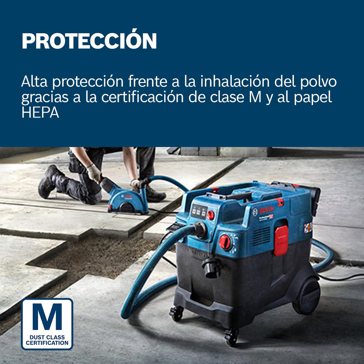 Bosch Professional aspirador universal GAS 12-40 MA (1200 W, limpieza automática del filtro (AFC), con filtro principal, manguera, adaptador PT combinado, boquilla de cepillo combinada)