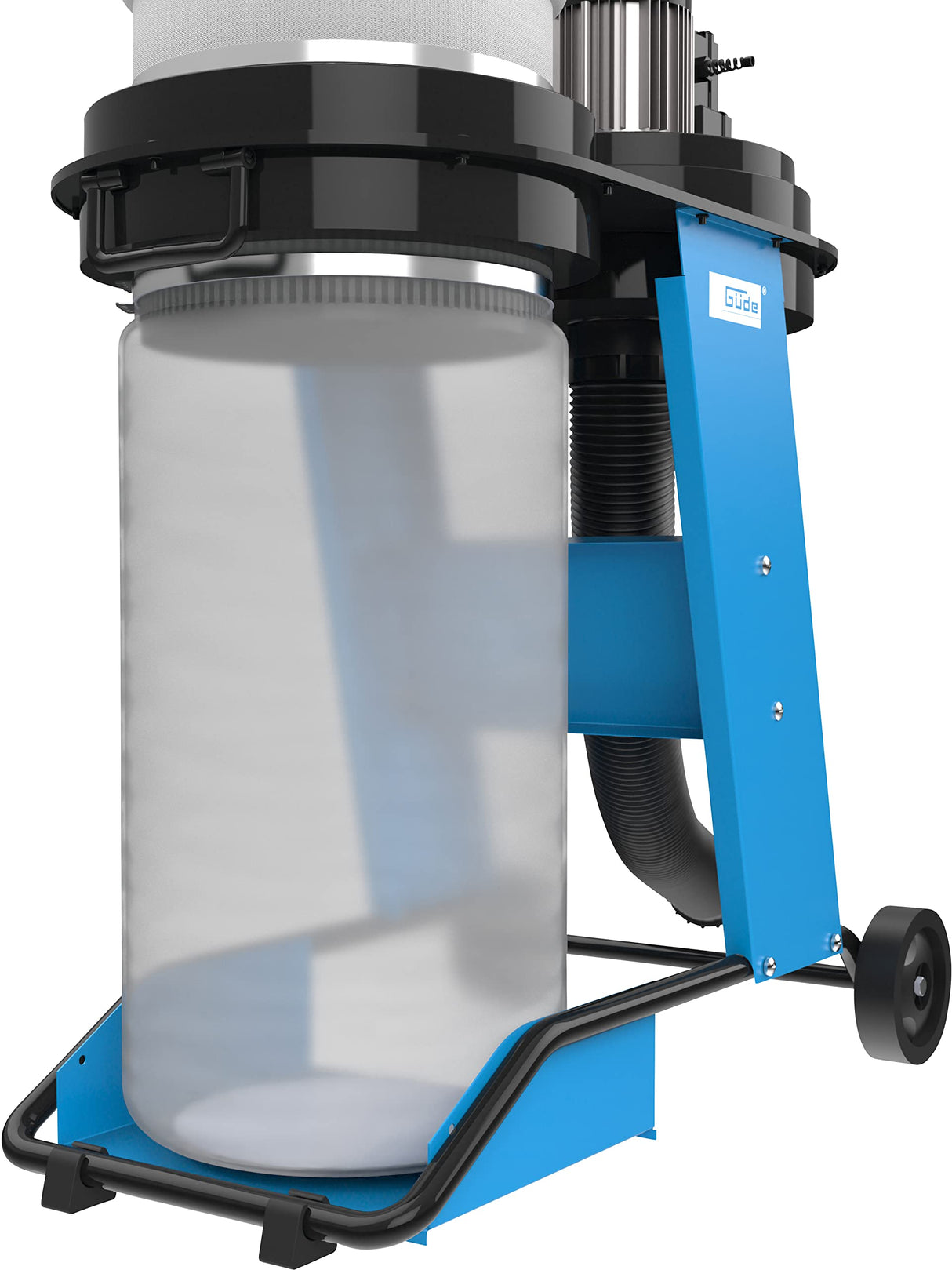 Güde Sistema de aspiración GAA 65.1 (550 W, Potencia de Aire 1150 m³/h, presión Negativa 1145 pa, Manguera de aspiración de 2 m, conexión de aspiración Ø 100 mm, Volumen del depósito 65 l, Incluye