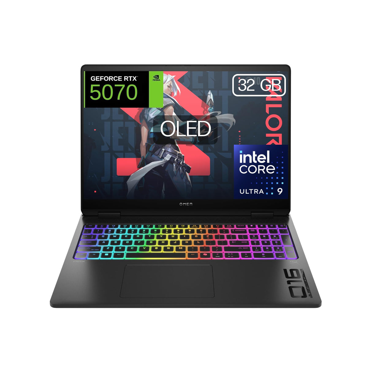 HP OMEN MAX - Ordenador Portátil Gaming de 16" OLED 240Hz (Ultra 9-275HX, 32GB RAM, 1 TB, NVIDIA GeForce RTX 5070 8GB, Windows 11) Negro - Teclado QWERTY Español