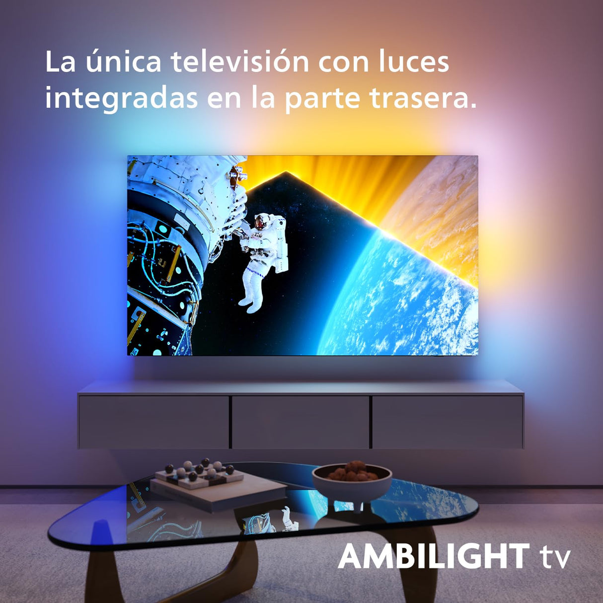 Philips Ambilight 55OLED819: Smart TV 4K OLED - Pantalla de 55 Pulgadas con P5 AI Picture, Google TV, Dolby Vision y Dolby Atmos Sound, Funciona con Alexa y Asistente de Google - Metal