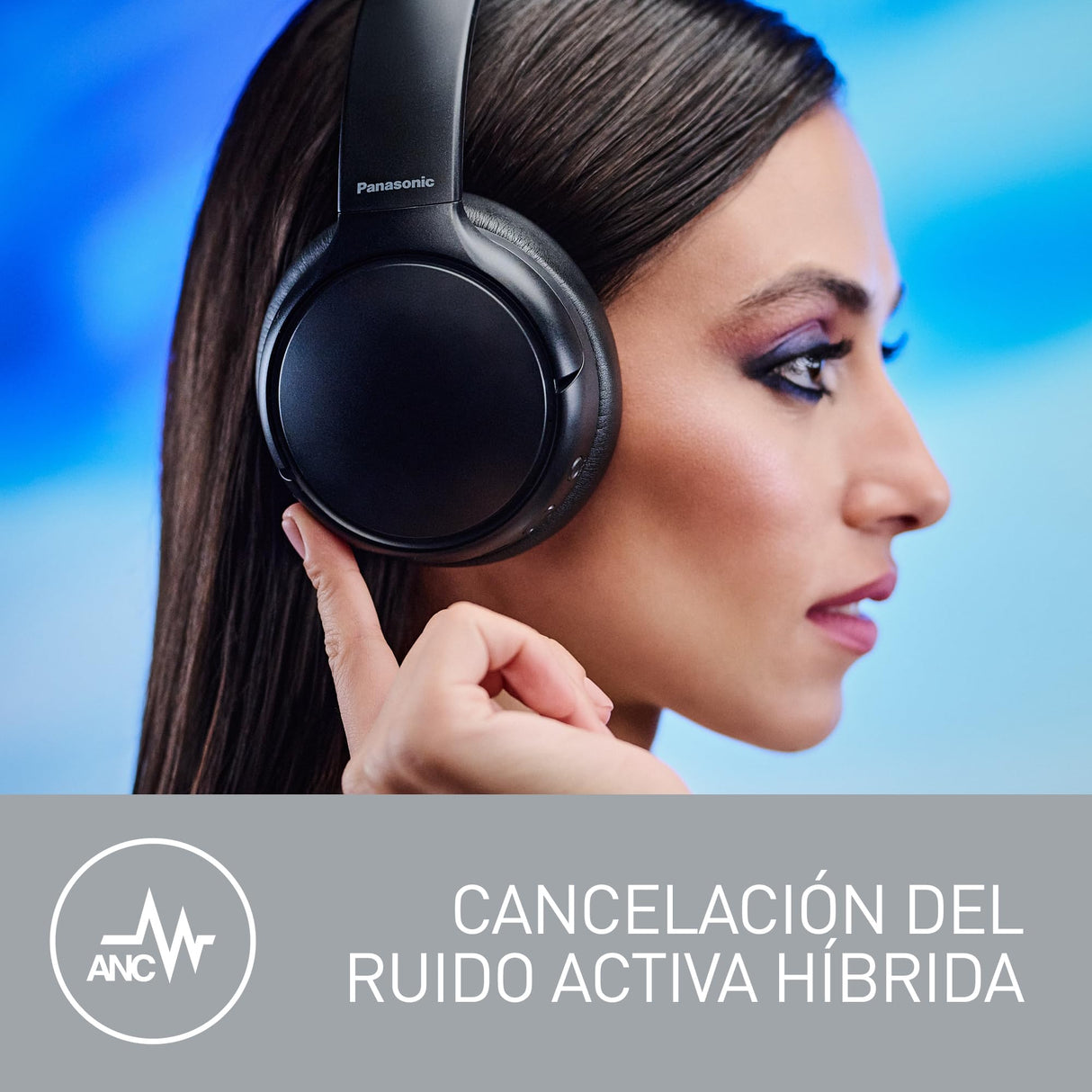 Panasonic M600, Auriculares inalámbricos con Cancelación Activa de Ruido Híbrida, Diseño Giratorio Supraaural, Bluetooth 5.3, Micrófono Integrado, hasta 65 Horas De Reproducción, Blanco, RB-M600BE-C