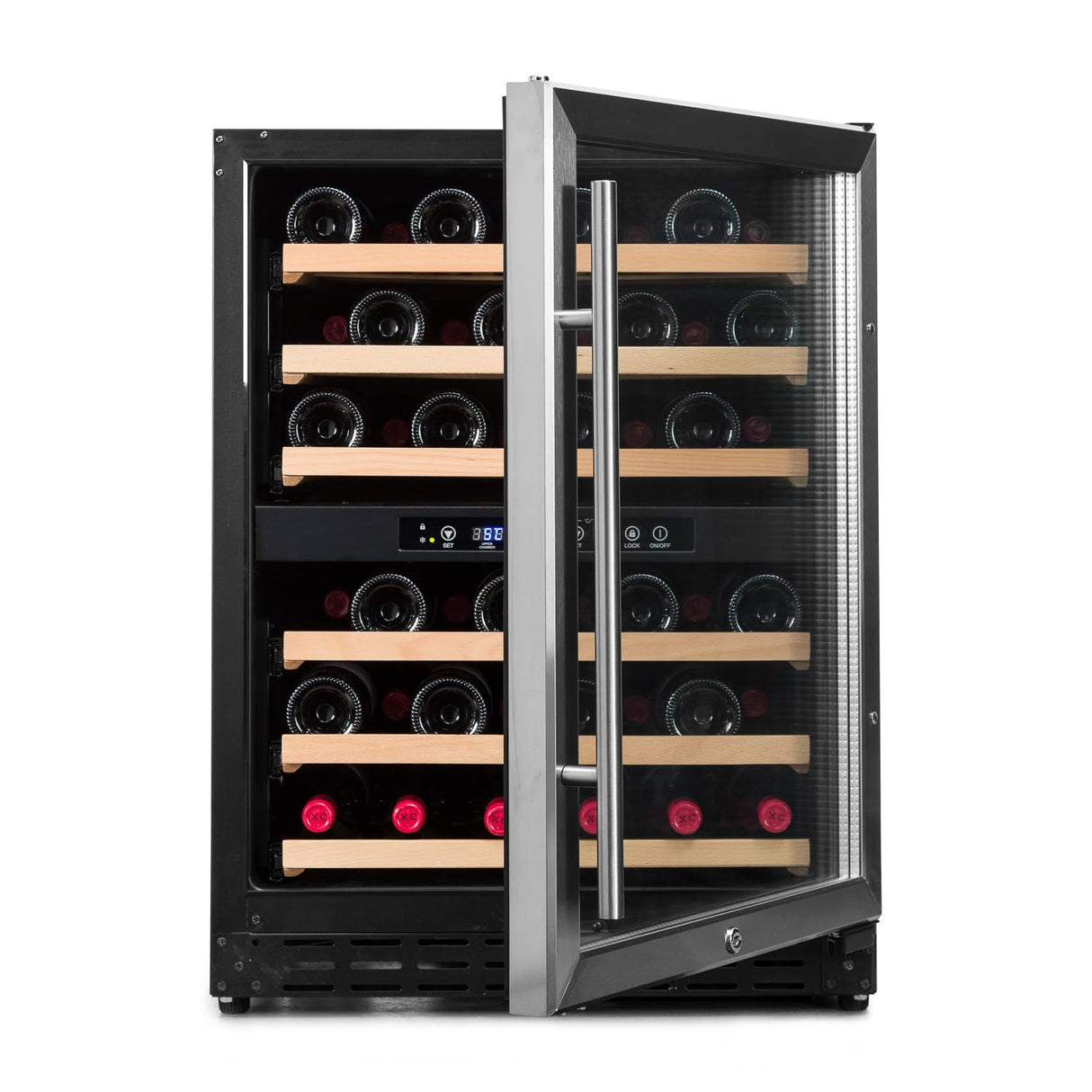 Vinobox 132 Glass Stainless Steel Wine Cellar 50 Bottles