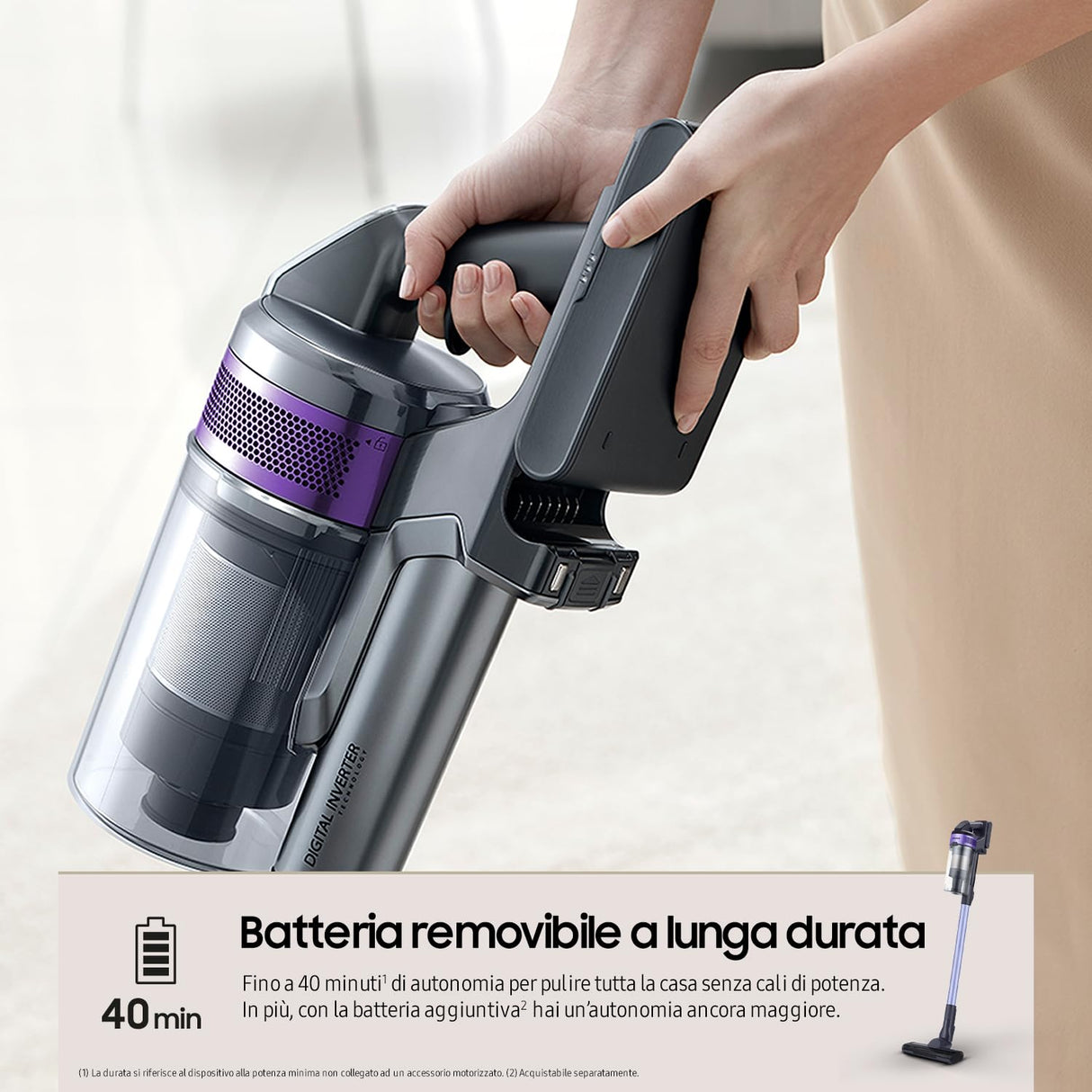 Samsung Aspirador Escoba VS15A6031R4/ET 150 W