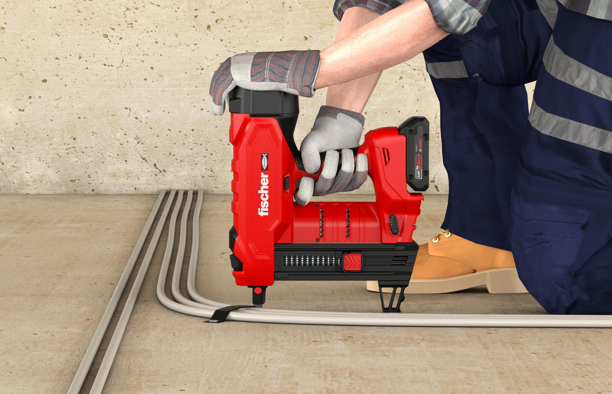 fischer Clavadora de hormigón FXC 85, sin gas, AMPShare Alliance, con ajuste de profundidad, para 500 clavos por carga, sin batería Bosch ProCore de 18 V