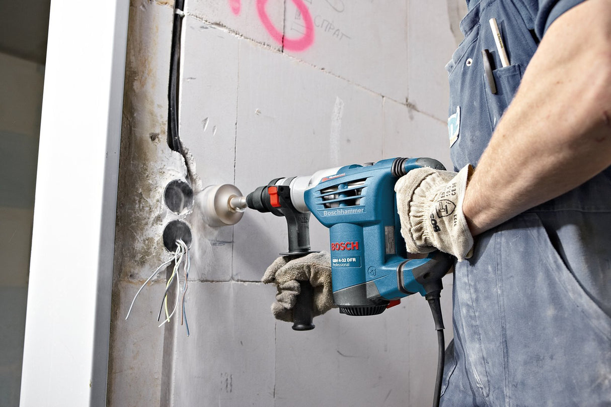 Bosch Professional GBH 4-32 DFR - Martillo perforador (4,2 J, Ø máx. hormigón 32 mm, SDS plus + cilíndrico, en maletín)