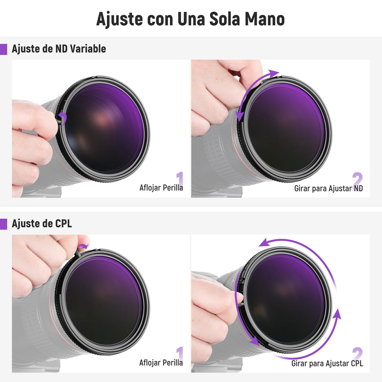 NEEWER True Colors 82mm Variable ND2-32 y CPL con Filtros Set Magnéticos ND32, 2 en 1 Ajustable Uno Giratorio Reducción de Luz, Eliminación de Reflejos, sin Cambio de Color, sin Cruz X, sin Viñetas