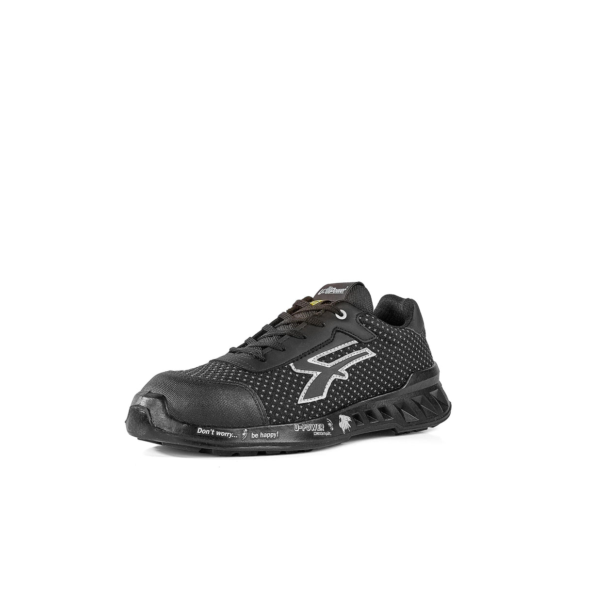 U-Power RV20104 Linea RED LEVE Modelo LOGAN Zapatos de Seguridad Bajos y Ligeros, S3 SRC CI ESD, Negro, 45 Tamaño