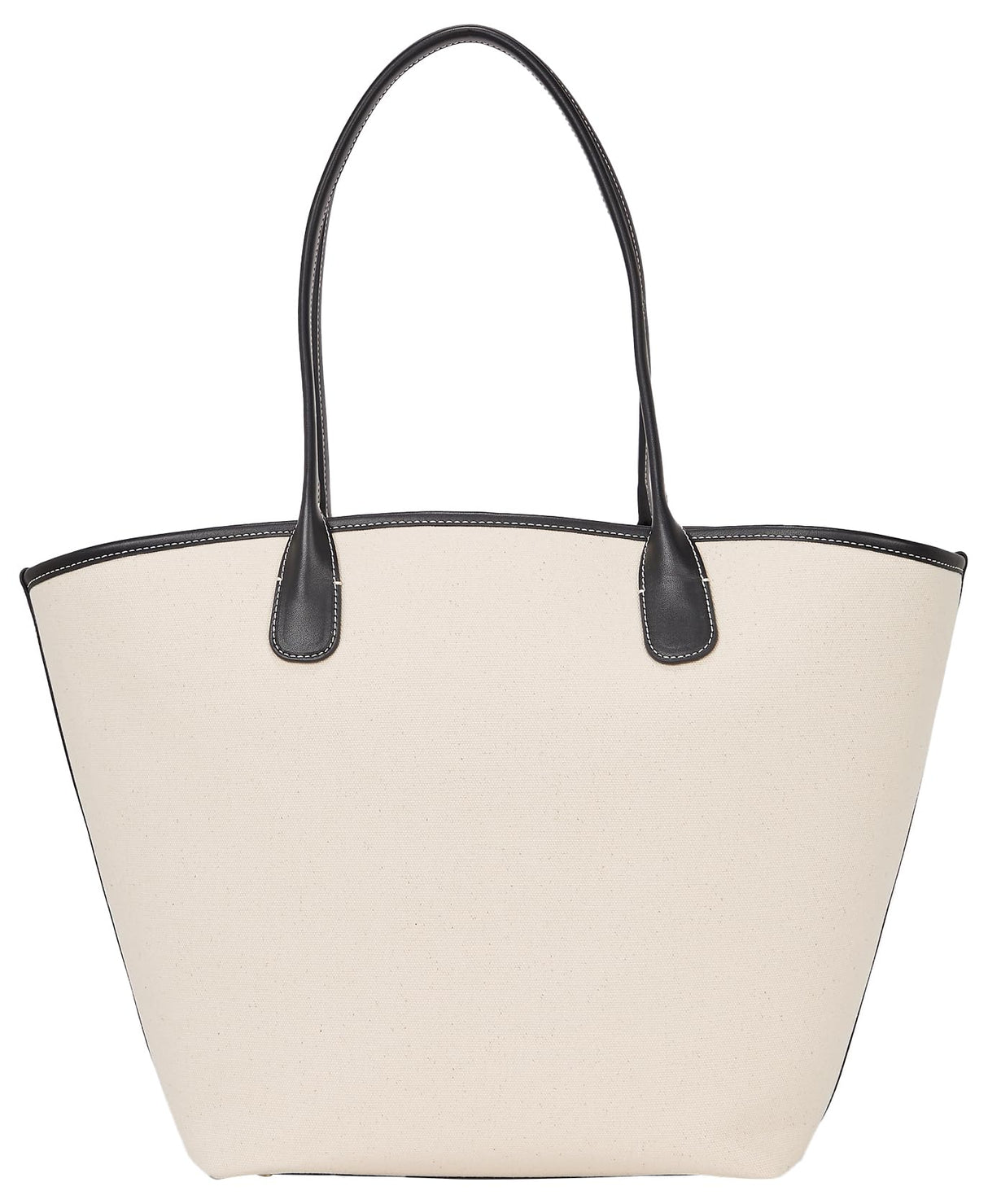 Hotel Karl - Bolsa de lona mediana para mujer, color natural/negro, talla única