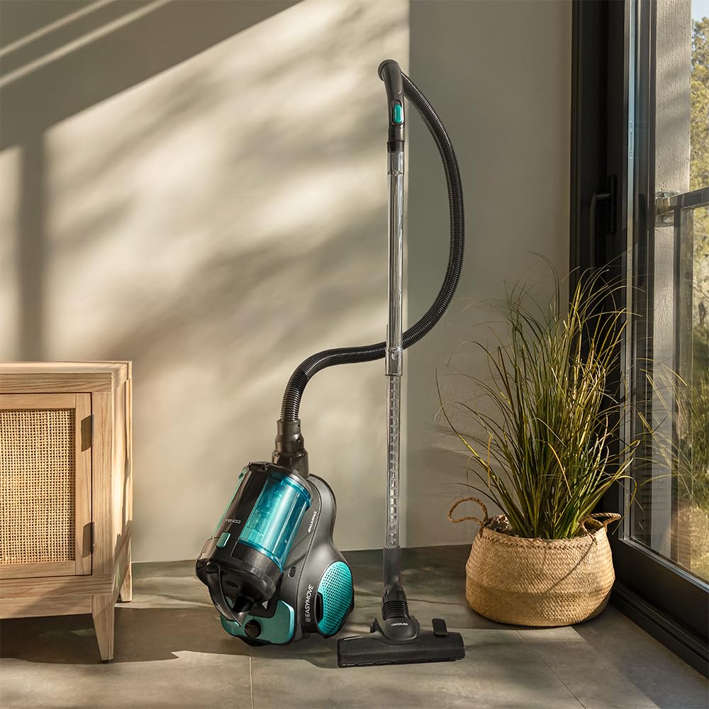 Cecotec Aspiradora de Trineo con o sin Bolsa Conga Rockstar Cyclonic Powerbag. 900W, Succión Potente de 175AW y 20Kpa, Depósito 2L, Fácil de Vaciar e Higiénico, Radio de Acción 10m, 4 Accesorios