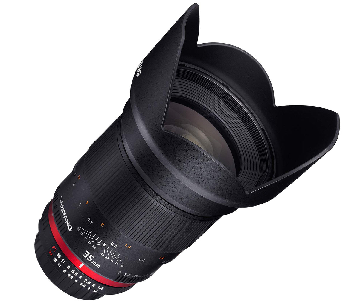 Samyang F1111006101 - Objetivo fotográfico DSLR para Sony E (Distancia focal Fija 35mm, Apertura f/1.4-22 AS UMC, diámetro Filtro: 77mm), Negro