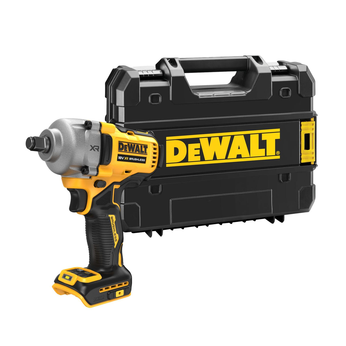 DEWALT DCF891NT-XJ - Llave de impacto a batería XR 18V, Par de apriete 813 Nm, Incl. gancho metálico para cinturón, Caja T-STAK, Sin batería/cargador