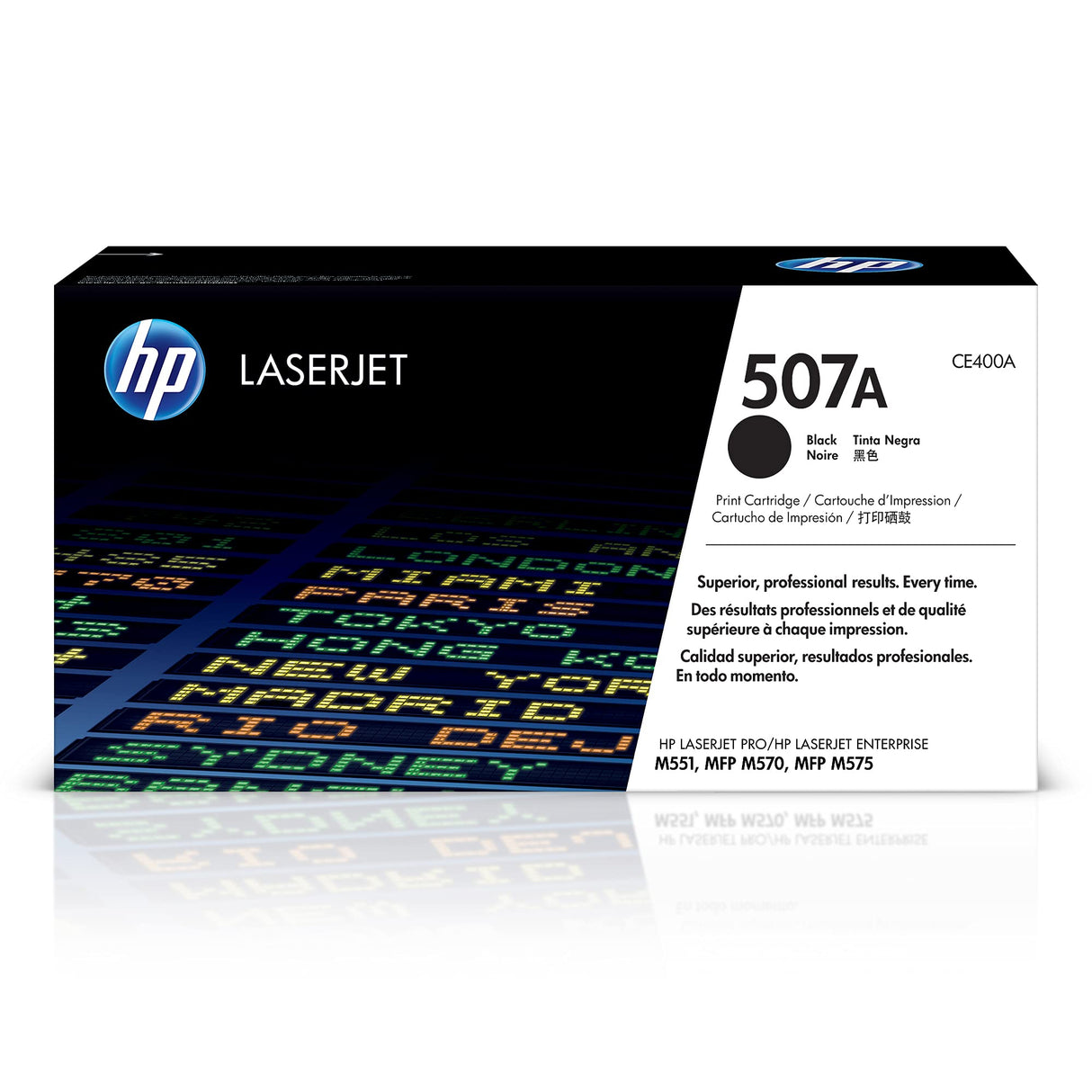 HP 507A CE400A, Negro, Cartucho Tóner Original, de 5.500 páginas, para impresoras HP LaserJet Enterprise 500 Color serie MFP 551, 575 y LaserJet Pro 500 Color MFP serie 570