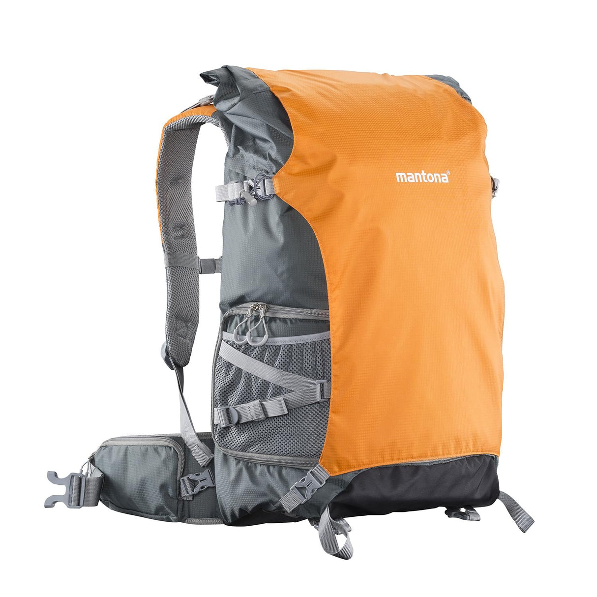 Mochila para cámara Mantona ElementsPro 50 Outdoor. Gris/Naranja