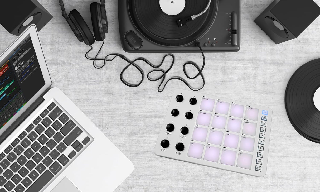 M-Vave PAD - Controlador midi con USB-C, funcionalidad inalámbrica, pads táctiles RGB