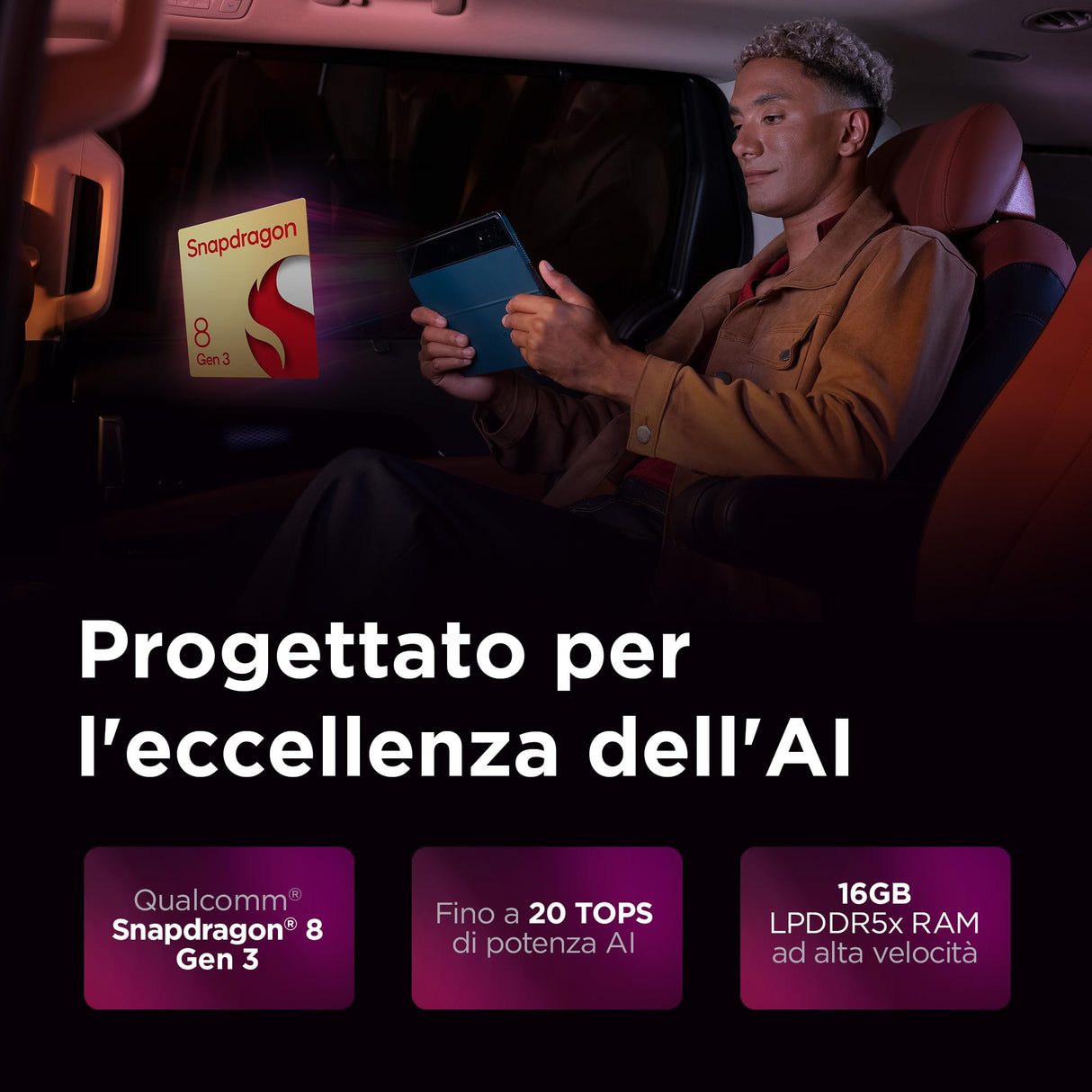 Lenovo Yoga Tab Plus, Tableta AI, 12,7 Pulgadas 144 Hz 3K, procesador Snapdragon 8 Gen 3, 16 GB de RAM, 256 GB de Memoria, WiFi 6, Tableta Android 14, Tab Pen Pro y Teclado incluidos - Seashell