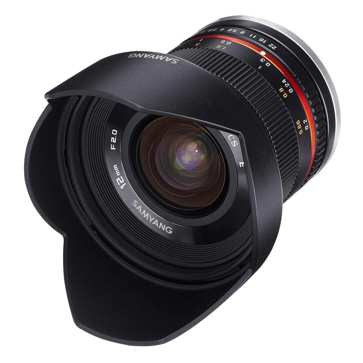 Samyang F1220509101 - Objetivo fotográfico CSC-Mirrorless para Micro Cuatro Tercios (distancia focal fija 12mm, apertura f/2-22 NCS CS, diámetro filtro: 67mm), negro