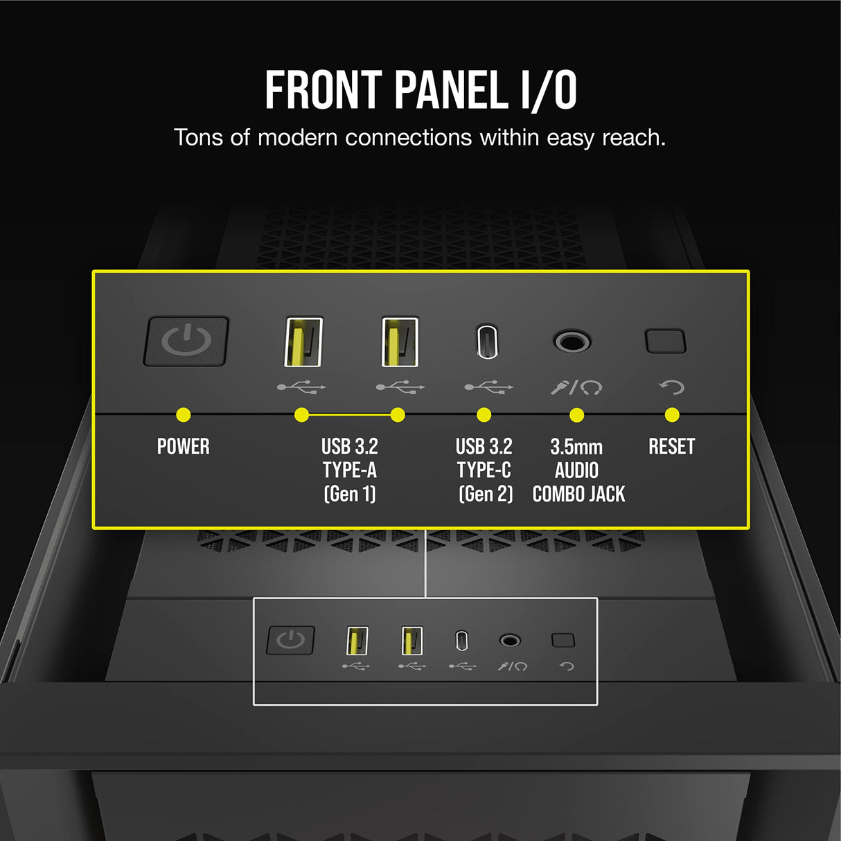 Corsair Semitorre iCUE 5000D RGB Airflow, 3 Ventiladores AF120 RGB Elite - Controlador iCUE Lighting Node Pro - Diseño de Alto Flujo de Aire - Negro