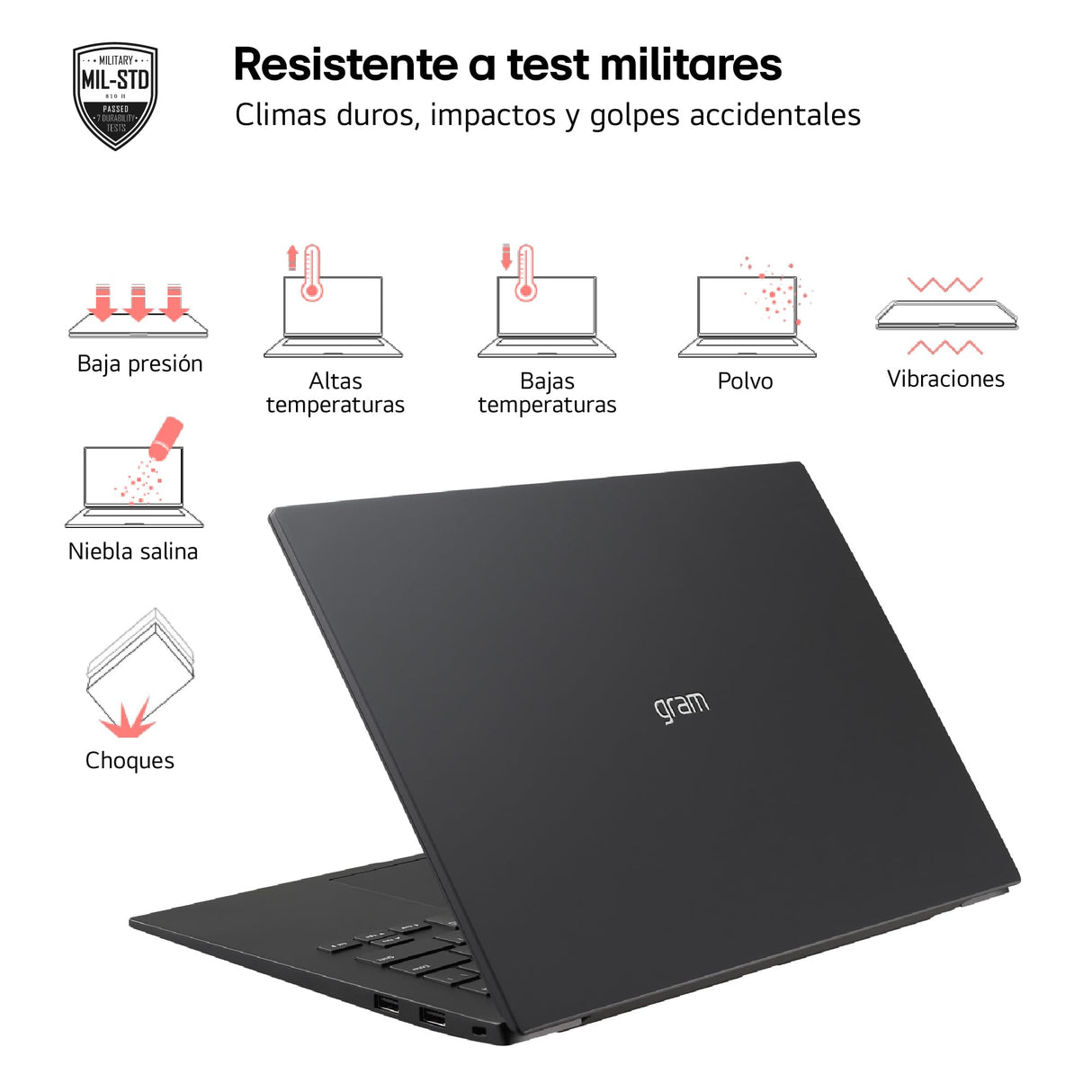 LG Gram 14ZD90S-G.AX75B - Portátil Ultraligero de 35.5 cm (14") 1920x1200, Panel IPS Antirreflejo, Intel Core Ultra 7, 16 GB RAM, 512GB SSD, 1,120 g, Batería hasta 29.5 h, FreeOS, Negro Obsidiana