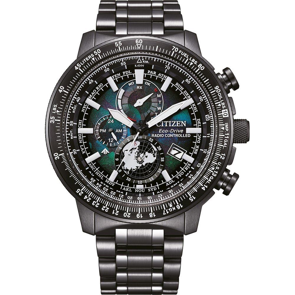 Citizen Reloj Multiesfera para Hombre de Eco-Drive con Correa en Acero Inoxidable BY3005-56E