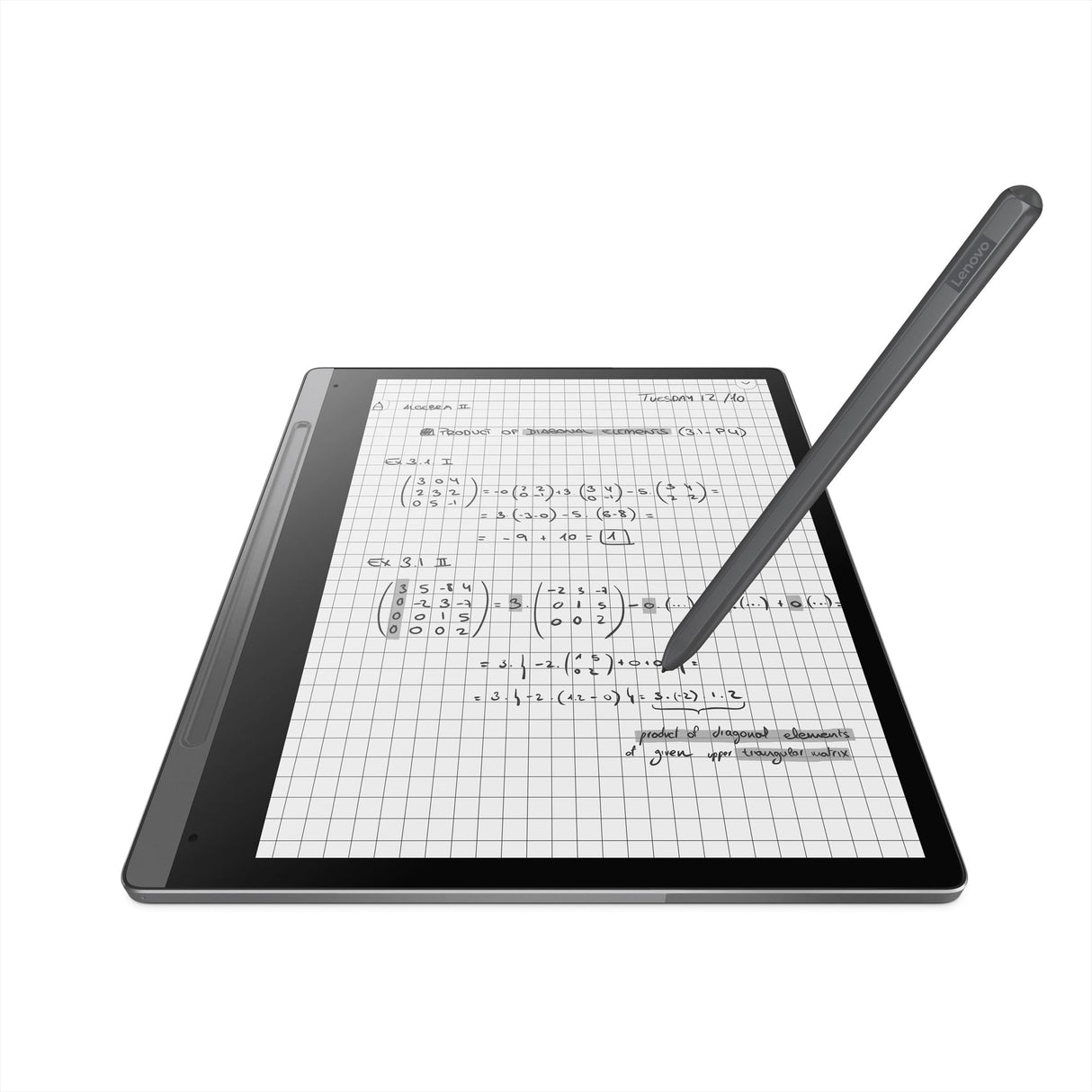 Lenovo Smart Paper - Tablet de 10.3" E Ink 227ppi (RK3566, 4 GB de RAM, 64 GB eMMC, 2 Altavoces, WiFi + Bluetooth 5.2, Android AOSP 11.0) Funda Smart Paper Pen - Gris
