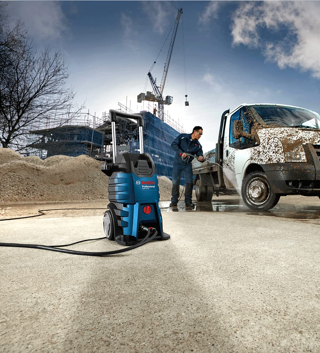 Bosch Professional GHP 5-55 - Hidrolimpiadora de alta presión (130 bares, 520 l/h, lanza 3 en 1)