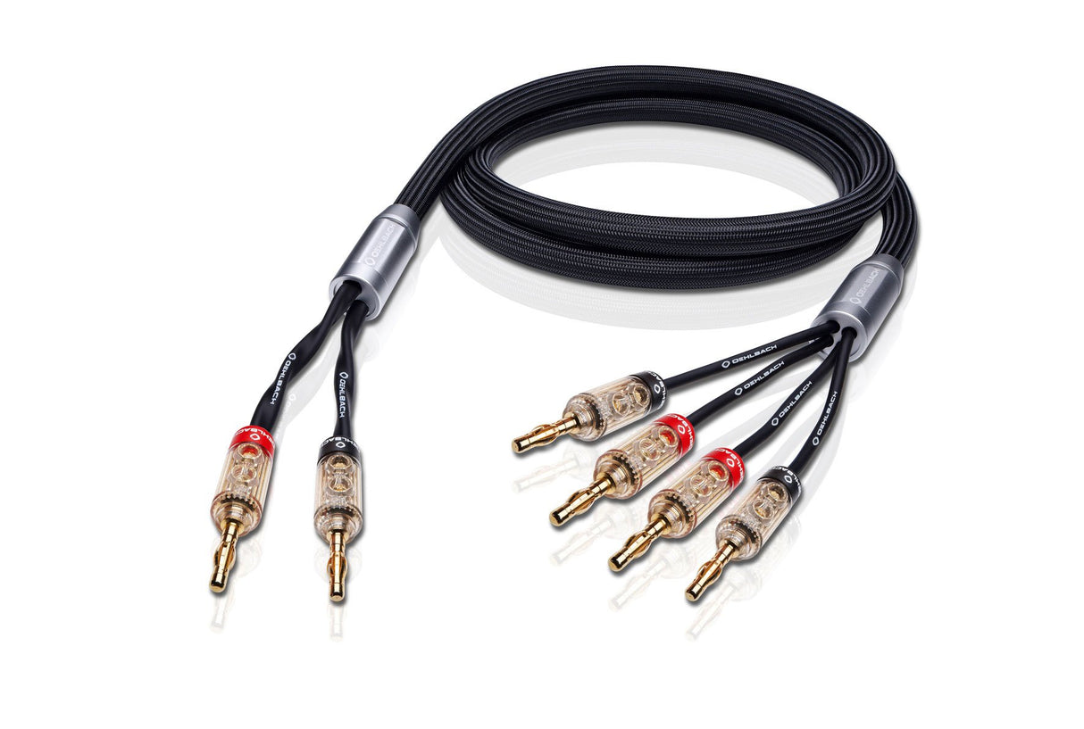 Oehlbach XXL Fusionfour - Cable Audio RCA (2 x 2.5 m Banana), Negro