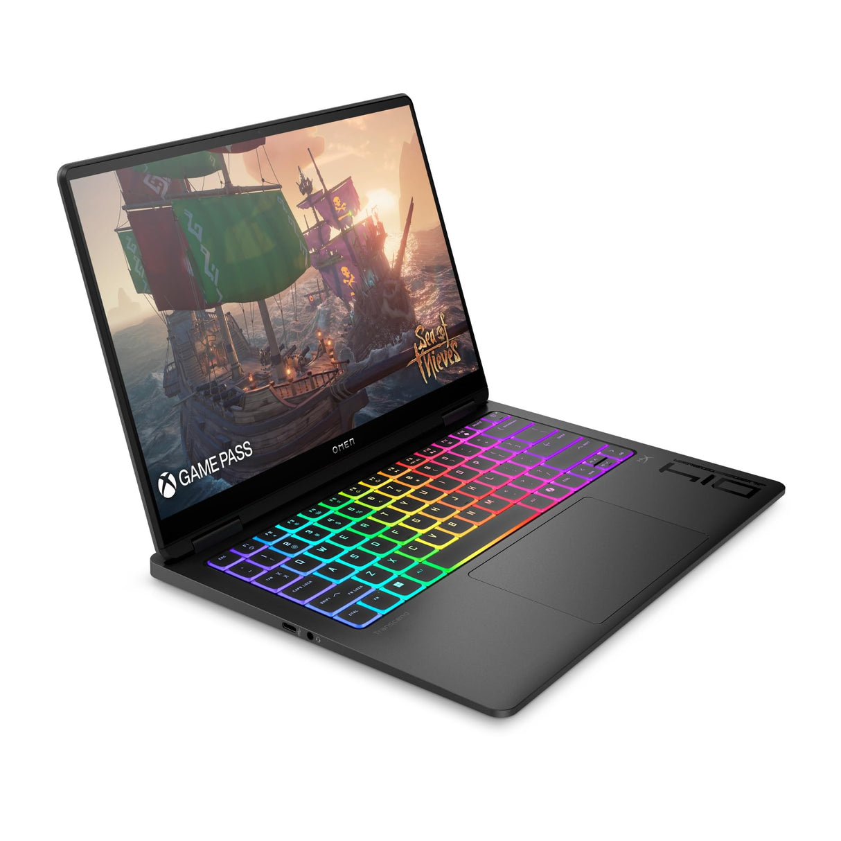 HP OMEN Transcend 14-fb1010ns - Ordenador Portátil Gaming de 14" OLED 3K 120Hz (Intel Ultra 9-285H, 32GB RAM, 1 TB, NVIDIA GeForce RTX 5070, Windows) Negro - Teclado QWERTY Español