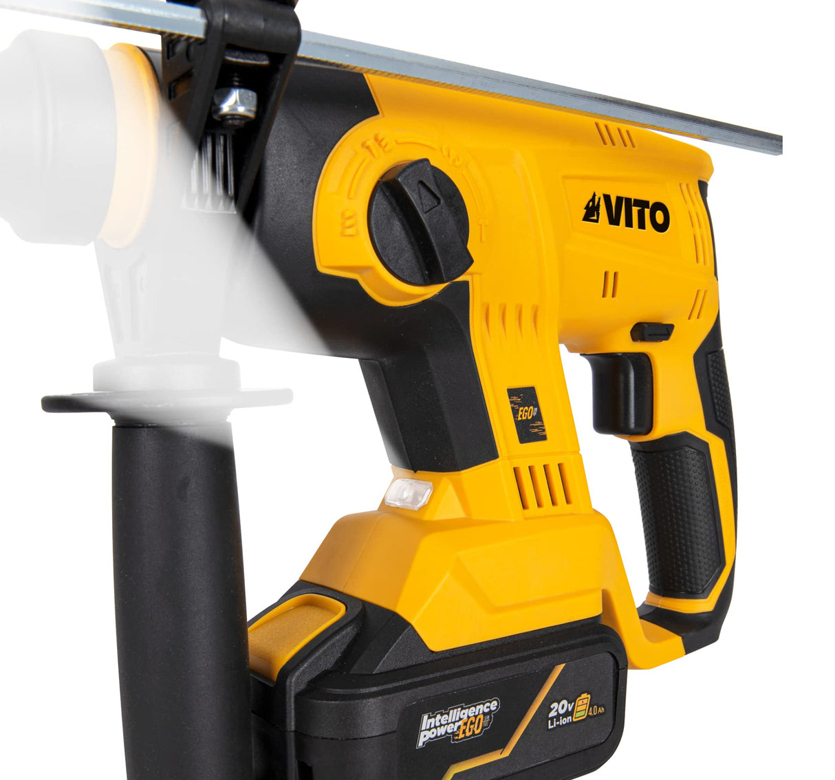 VITO SDS Plus Wireless Hammer Drill 20 V Lithium-Ion Vito Ego Li without Battery and Charger - with Quick Stop Function, Spindle Lock and Impact Drilling (Hammer Function) - (VIBCMPSFL20A)