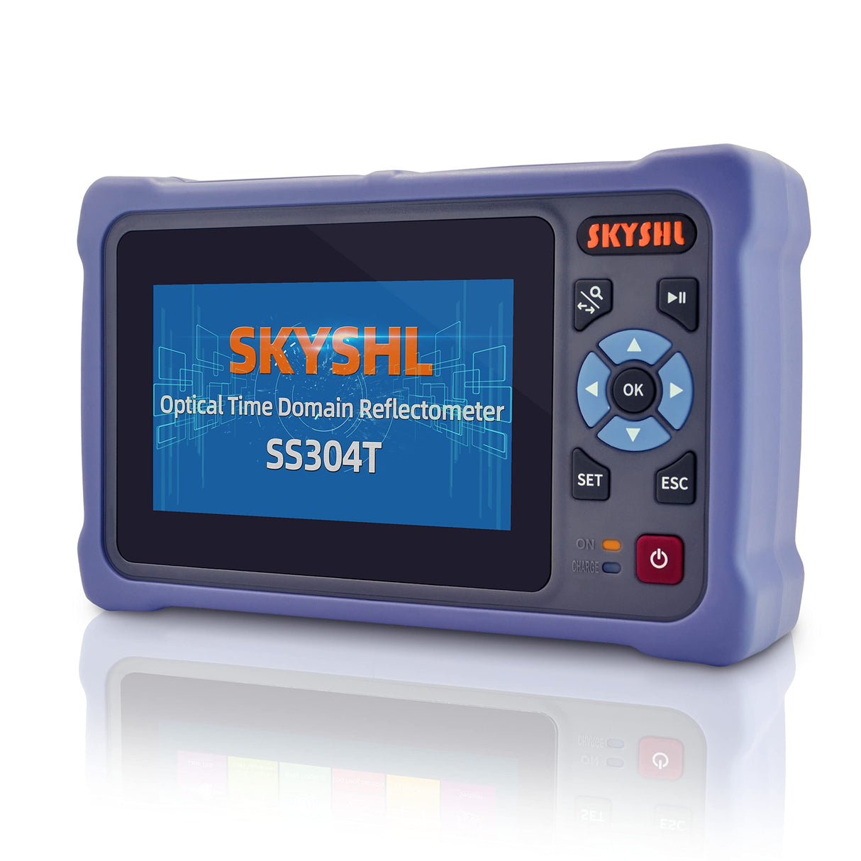 SKYSHL 1310nm/26dB+1550nm/24dB Probador de Fibra OTDR (Incorporado OPM+OLS+VFL+Rastreador RJ45+Event Map) SM Reflectómetro Óptico en el Dominio del Tiempo (SC+FC+ST+LC UPC&APC)-SS304T-2A