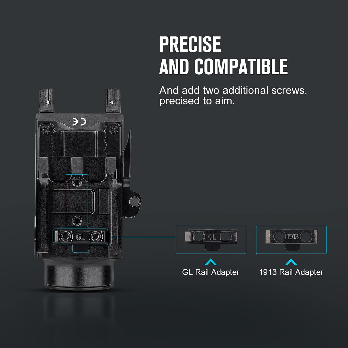 OLIGHT Baldr S Linterna Táctica 800Lm 130M 3 Modos con Luz Verde y Blanca Doble Interruptor Trasero Perfecta para Picatinny Rail y GLOCK Caza Defensa Utilizada (luz Blanca + luz Verde, Nergo)