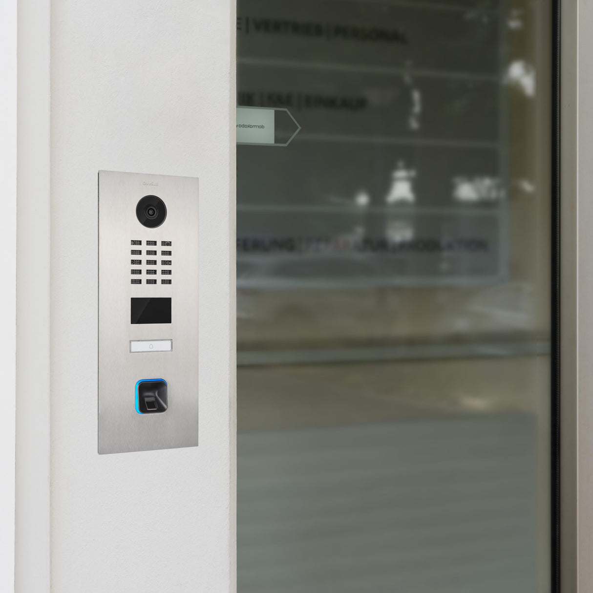 EKEY D2101FV Intercomunicador con solución de Acceso biométrico para Montaje Empotrado, Acero Inoxidable V4a